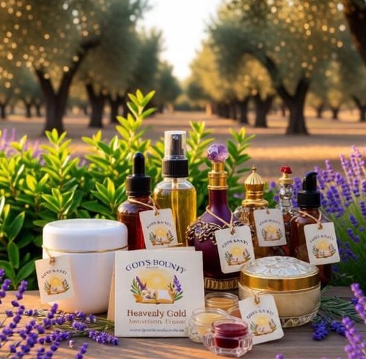 The full collection of natural skincare products made by God's Bounty